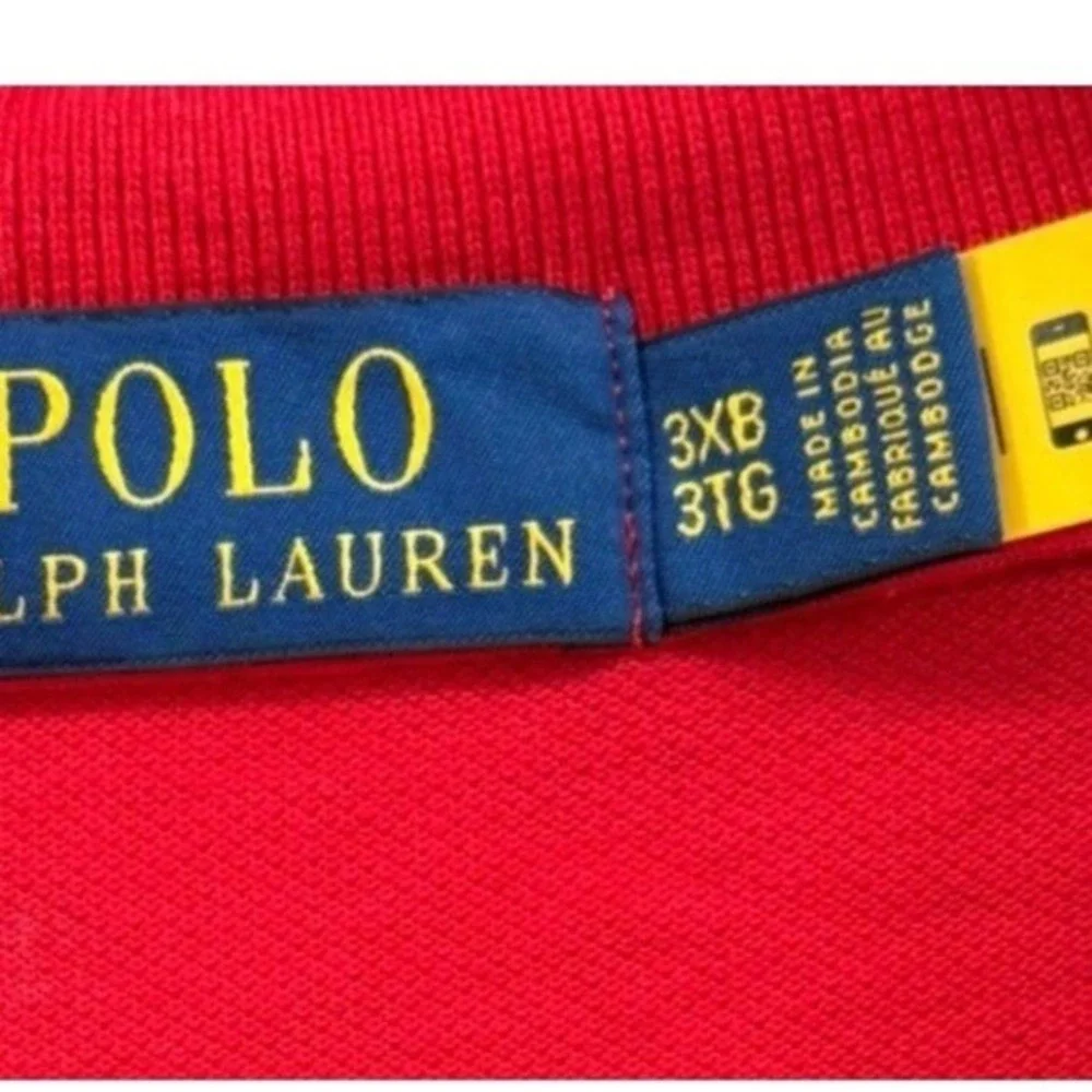 Polo Ralph Lauren Mens 3XB Pre-Owned‎ Red Classic Fit Short Sleeve Polo Shirt